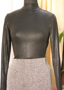 Shein Crocodile Print Top