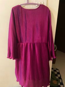 satin full sleeves dress