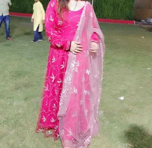 Very Beautiful Beaded Work Anarkali Suit