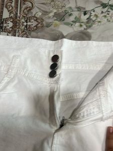 Denim White Shorts