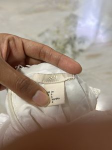 Cotton White Dress. Cute. Makes Waist Look Nice