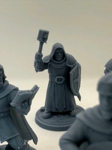 collection of seven hero miniatures,