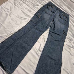 Bootcut Cargo Denim
