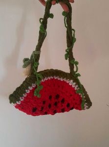 Crochet Watermelon Sling Bag🍉🥰