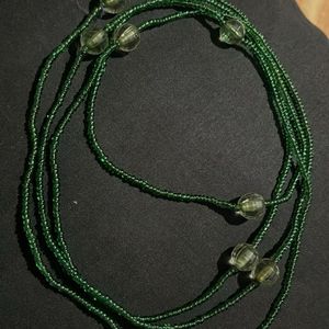 Green Beaded Body Chain