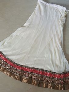 A Beautiful Skirt With Flowered Border
