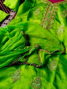 Golden embroidery Work Kurta Salwaar With Duptta