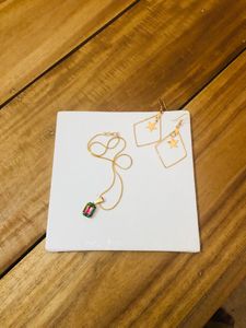 Simple Chain With Stone Pendant