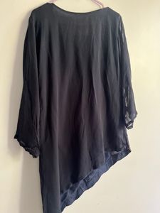 Elegant Black &amp; Gold Embroidered Sharara Suit