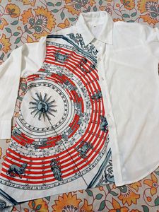 Woman White Shirt And Top Combo