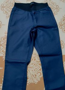 Reserved Blue Stretch Pull-On Pants