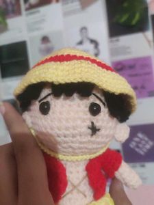 Handmade Luffy Crochet Amigurumi