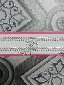 Silver payal (Anklets)with Dangling Charms