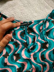 Retro Print Mini Dress Top
