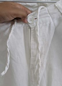 White cotton pants