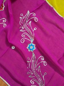 Colorful Embroidered Saree