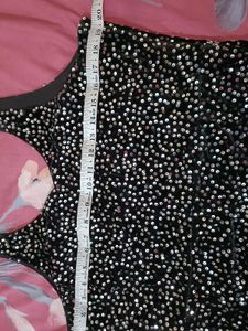 Bodycon Black Sequence Dress For Parties