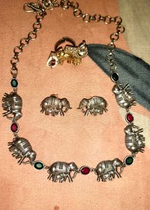 Elephant Jewellery Brass Set
