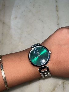 Titan Green Dial Watch
