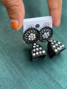 oxidised Black earrings