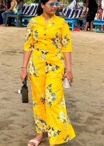 Floral Yellow Jumpsuit
