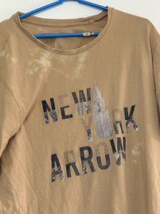 Beige Graphic T-Shirt