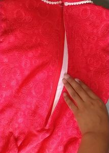 Girls Red and White Dress