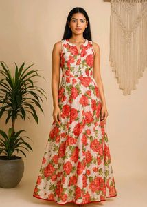 Floral Maxi Dress Chest Size 34-36 inches