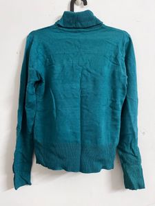 Teal Turtleneck Sweater