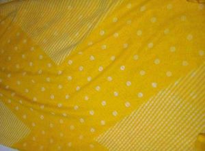 Pink Floral &amp; Yellow Polka Dot Sarees