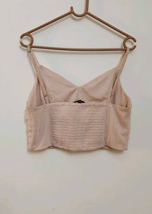 Elegant Beige Crop Top