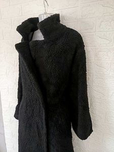 Korean black fleece Coat