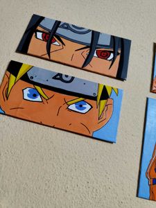 Naruto &amp; Sasuke Handmade Anime Art Set (Plus FREE)