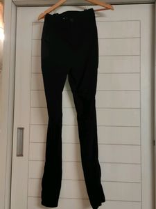 ZARA black trouser leggings stretch high waist