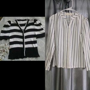 Striped Top & Cardigan Bundle
