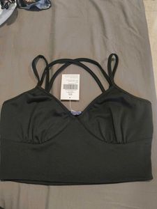 Black strappy top