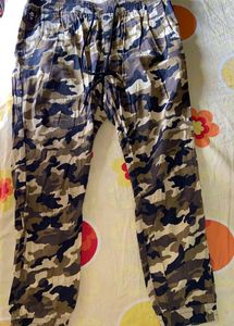 Army Print Trousers For Women