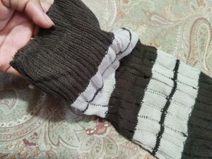 Striped Knit Pullover Sweater