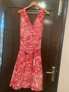 Ruched Polyester MIDI Dress