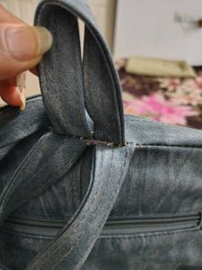 Grey Blue Cute Backpack