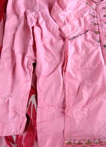Pink Embroidered Kurta Set