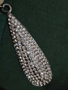 Pearl &amp; Rhinestone Drop Necklace