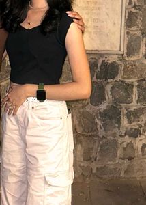 Black Cropped Tank Top