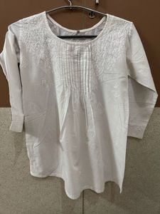 White Colour Chikankari Clothes
