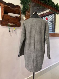 Grey Check Coat For Ladies