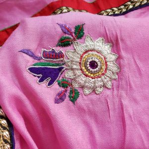 Two shades saree with blouse