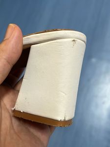 White Work Block Sandals