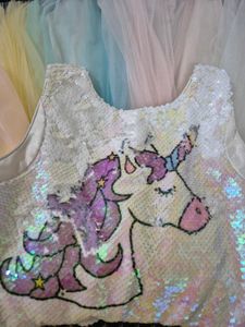Unicorn 🦄 Party Wear Dress For Girls Of 8 Years