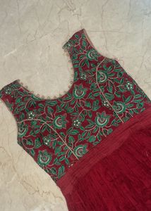 Maroon Umbrella Dress