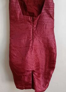 Elegant Maroon Bodycon Dress